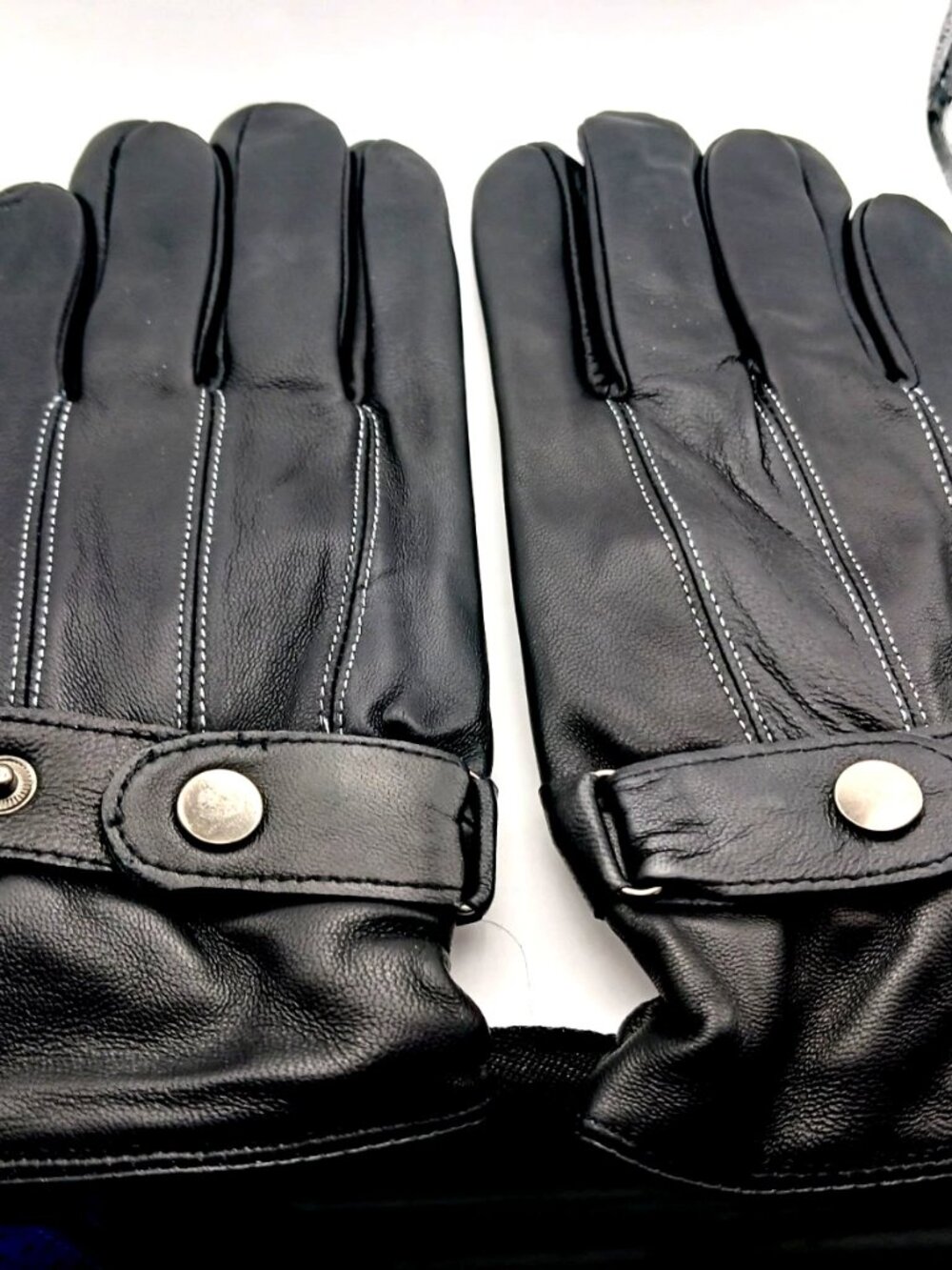 Black Vegan Leather Gloves Unisex New